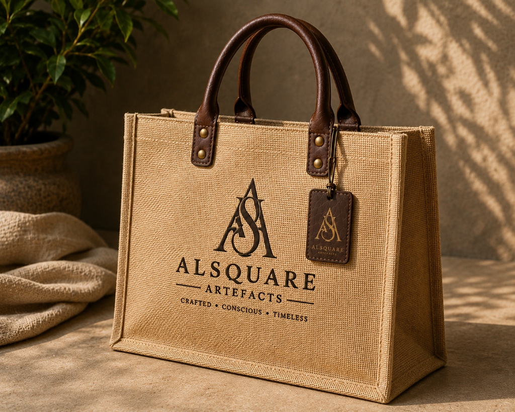 Heavy-Duty Burlap Bag Angle View